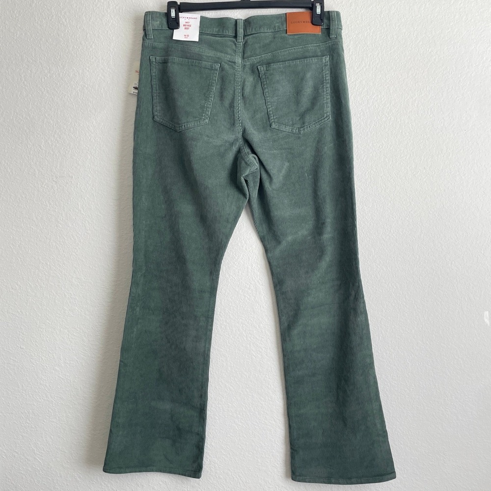 Lucky Brand Mid Rise Sweet Boot Cut Corduroy Pants Fairytale Green 14/32R NWT - Picture 9 of 10